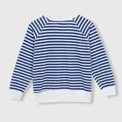 BEATRIZ FUREST Bertram Stripes Towelling Sweatshirt 49R205 in White/Bl