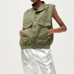BEATRIZ FUREST Max Gilet 49R850 in Kaki