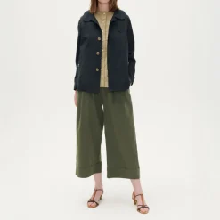 BEATRIZ FUREST Outside Wide Leg Trousers 49R316 in Kaki