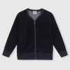 BEATRIZ FUREST Riva Zip Up Towelling Top 49R201 in Navy