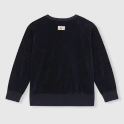 BEATRIZ FUREST Riva Zip Up Towelling Top 49R201 in Navy