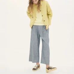 BEATRIZ FUREST Yeti Fine Stripe Trouser 49R345 in Denim Blue