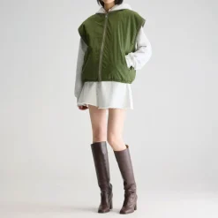 BELLEROSE Jano Sleeveless Jacket in Ecru