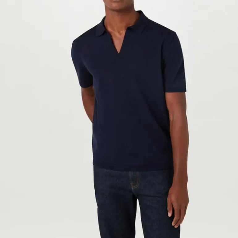 BELSTAFF Coast Knitted Polo in Dark Ink
