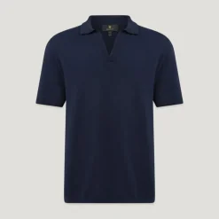 BELSTAFF Coast Knitted Polo in Dark Ink