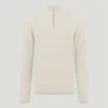 BELSTAFF Guide Quarter Zip Jumper in Stone Beige
