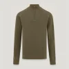 BELSTAFF Guide Quarter Zip Jumper in Surplus Green