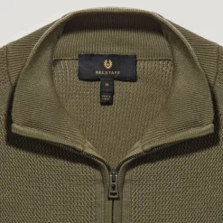 BELSTAFF Guide Quarter Zip Jumper in Surplus Green
