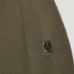 BELSTAFF Guide Quarter Zip Jumper in Surplus Green