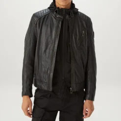 Belstaff V Racer Leather Jacket in Black