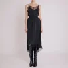 Berenice Jude Lace Hem Skirt in Black