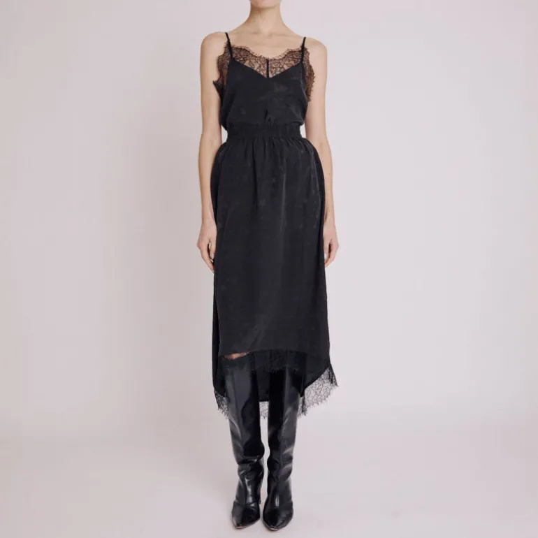 Berenice Jude Lace Hem Skirt in Black