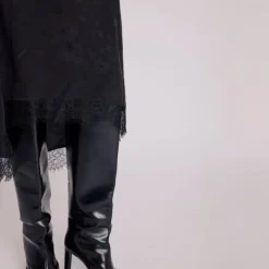 Berenice Jude Lace Hem Skirt in Black