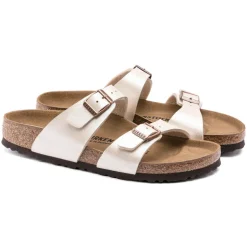 BIRKENSTOCK Sydney Birko-Flor Sandals in Graceful Pearl White