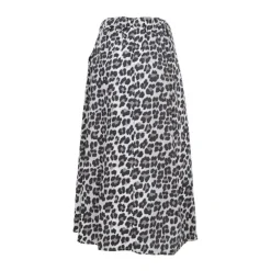 BLACK COLOUR Abbie Skirt in Light Grey Leopard