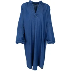 BLACK COLOUR Alison Denim Dress in Denim Blue