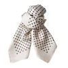 BLACK COLOUR Bianca Mini Scarf in Off White Dot