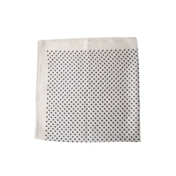 BLACK COLOUR Bianca Mini Scarf in Off White Dot