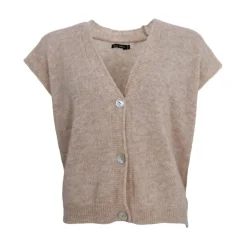 BLACK COLOUR Dell Heavy Knit Vest in Natural