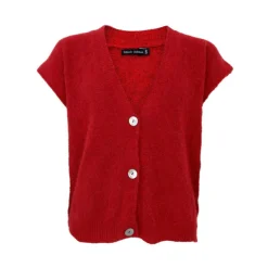 BLACK COLOUR Dell Heavy Knit Vest in Red