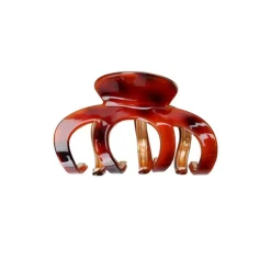 BLACK COLOUR Kecia Hair Claw in Dark Tortoise