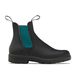 BLUNDSTONE 2320 Leather Boots in Black/Green