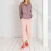 BONTE Aida Shirt in Ecru/Brown