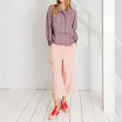 BONTE Aida Shirt in Ecru/Brown