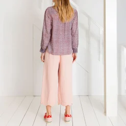 BONTE Aida Shirt in Ecru/Brown