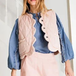BONTE Estelle Gilet in Chalk Pink