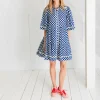 BONTE Koko Ric Rac Short Dress in Lapis