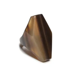 BRANCH JEWELLERY Abstract Horn Ring in Brown Natural