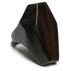 BRANCH JEWELLERY Abstract Horn Ring in Black