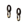 BRANCH JEWELLERY Double Link Earrings in Black/Natural