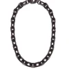 BRANCH JEWELLERY Small Oval Link Horn Necklace in Black Natural