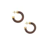 BRANCH JEWELLERY Small Rosewood Hoop Earrings with Gold Plated Metal