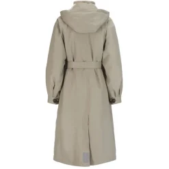 BRGN Rossby Maxi Coat in Taupe Pinstripe