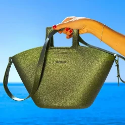 Cacatoes Glitter Marisco Bag in Dark Khaki