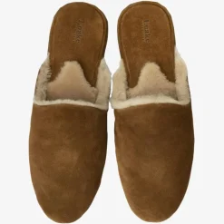 Cavalry Suede Slippers in Tan | Collen & Clare