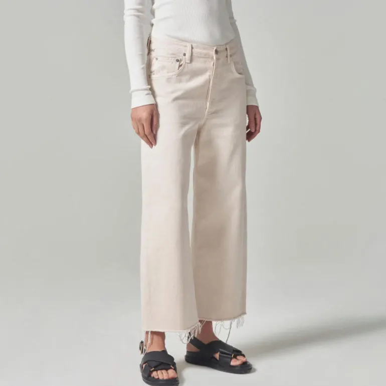 CITIZENS OF HUMANITY Ayla Raw Hem Crop in Almondette
