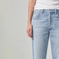 CITIZENS OF HUMANITY Dahlia Bow Leg Baby Roll Jeans in Ribbon