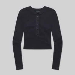 CITIZENS OF HUMANITY Vara Henley Top in Mineral Navy
