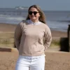 COLLEN & CLARE Anna Lightweight Merino/Cashmere Mix Simple Knit in Oat