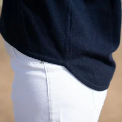 COLLEN & CLARE Anna Lightweight Merino/Cashmere Mix Simple Knit in Nav