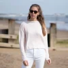 COLLEN & CLARE Egg Lightweight Merino/Cashmere Mix Crop Knit in Soft P