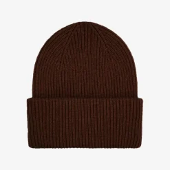 Colorful Standard Merino Wool Beanie Hat in Coffee Brown