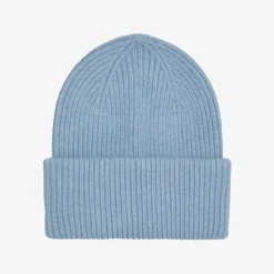 Colorful Standard Merino Wool Beanie Hat in Stone Blue