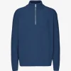 Colorful Standard Merino Quarter Zip in Marine Blue