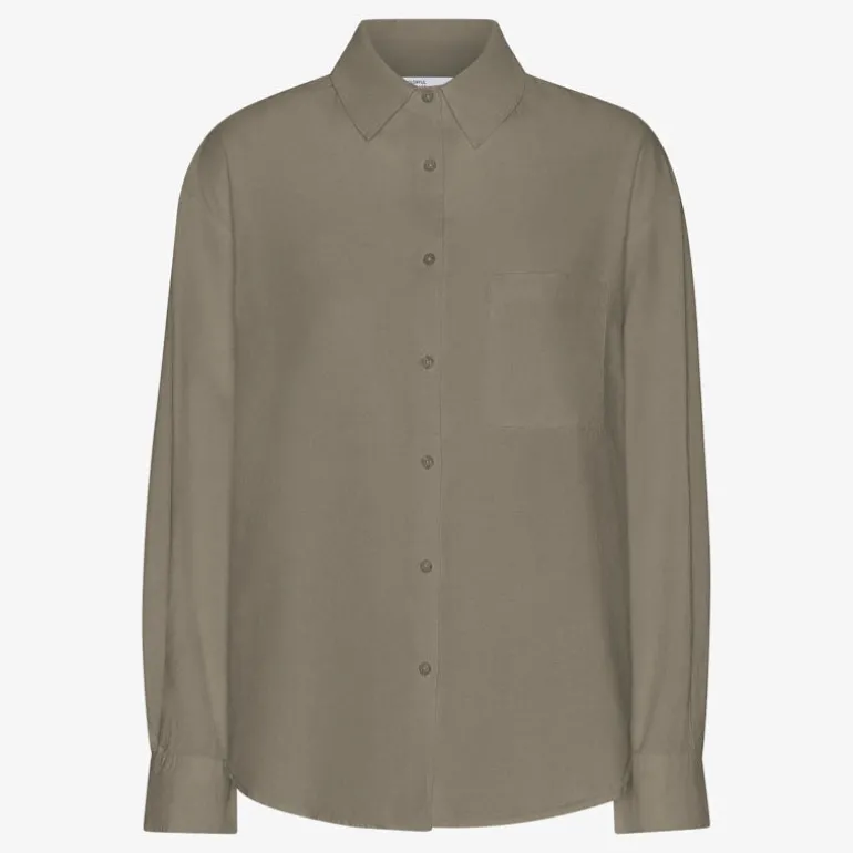Colourful Standard Organic Oversized Shirt in Dusty Olive