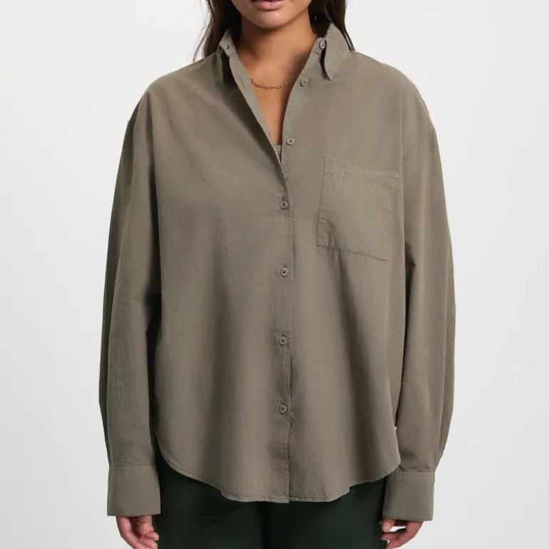 Colourful Standard Organic Oversized Shirt in Dusty Olive